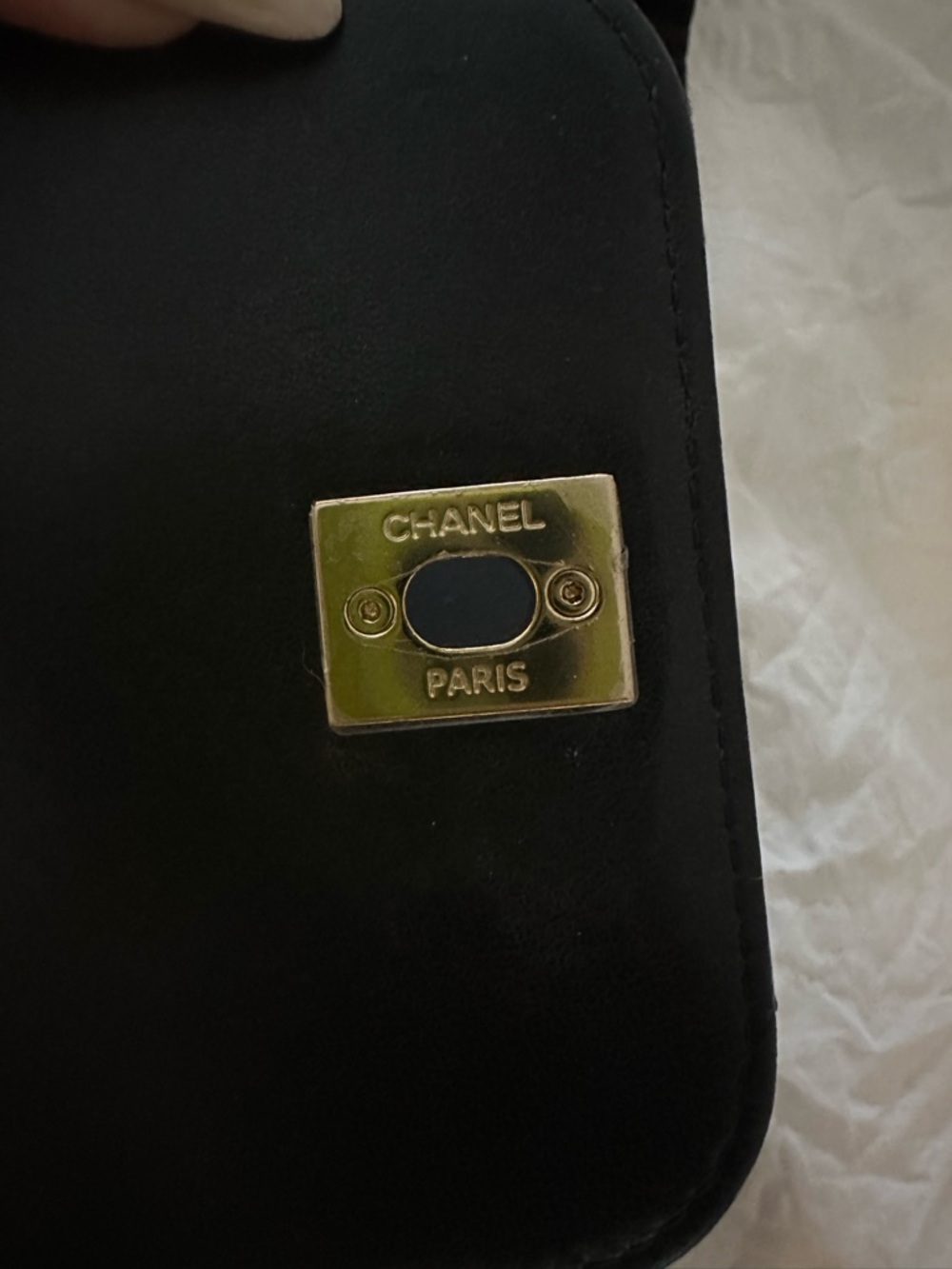 CHANEL Black Quilted Lambskin Mini Crossbody with Gold Chain - Picture 5 of 12